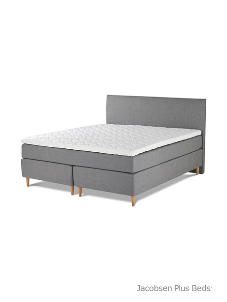 Jacobsen Plus Beds – Kontinentalsäng, Grå - 180 x 200 cm / Medium-medium - Jacobsen Plus