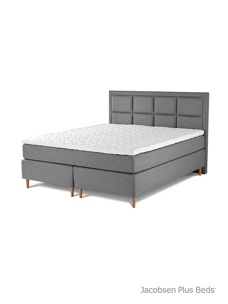 Jacobsen Plus Beds – Kontinentalsäng, Grå - 180 x 200 cm / Medium-medium - Jacobsen Plus