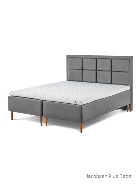 Jacobsen Plus Beds – Classic Box Säng, Grå - 180 x 200 cm / Medium-medium - Jacobsen Plus