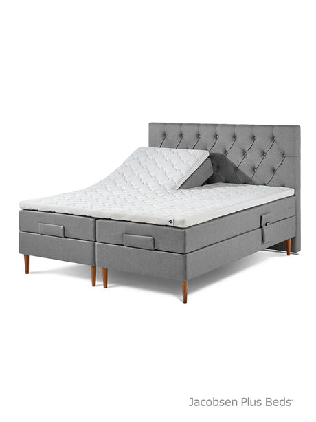 Jacobsen Plus Beds – Ställbar säng, Grå - 180 x 200 cm / Medium-medium - Jacobsen Plus