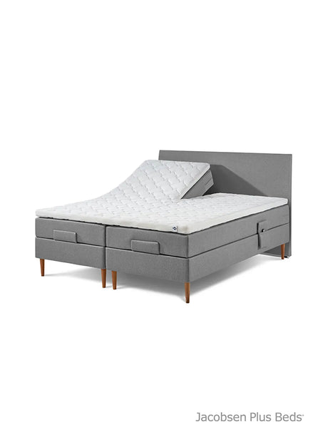 Jacobsen Plus Beds – Ställbar säng, Grå - 180 x 200 cm / Medium-medium - Jacobsen Plus
