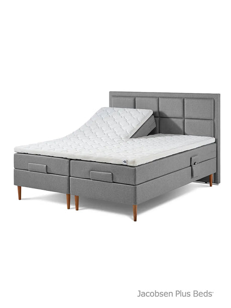Jacobsen Plus Beds – Ställbar säng, Grå - 180 x 200 cm / Medium-medium - Jacobsen Plus