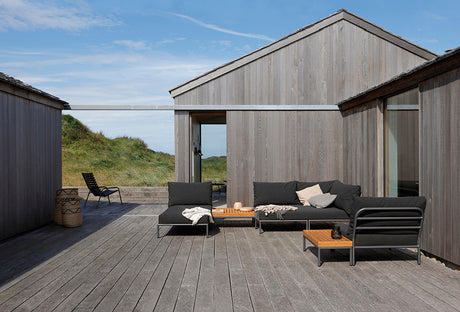 Level 2-schäslong från Houe - Dark Grey Basic - Jacobsen Plus
