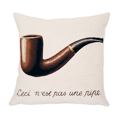 Magritte La trahison des images blanc kudde från Poulin Design