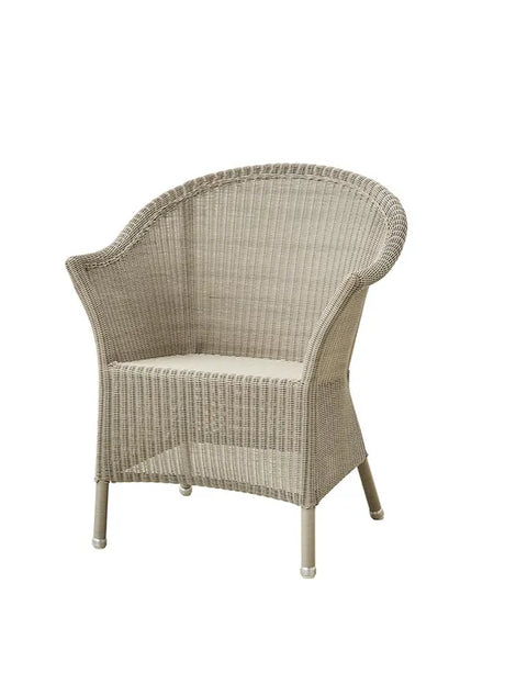 Lansing Trädgårdsstol från Cane-line - Taupe / Ingen dyna - Jacobsen Plus