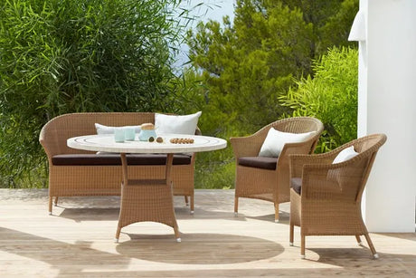 Lansing Soffa från Cane-line - Taupe / Ingen dyna - Jacobsen Plus