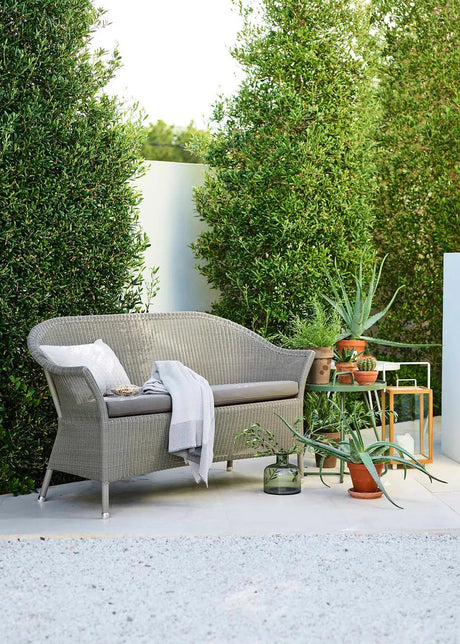 Lansing Soffa från Cane-line - Taupe / Ingen dyna - Jacobsen Plus
