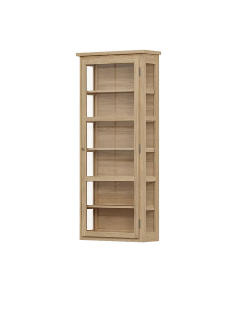 Väggmonterat Vitrinskåp N4, ljus ek från Lindebjerg Design - 3 - Jacobsen Plus