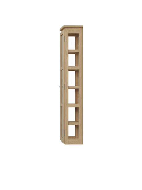 Väggmonterat Vitrinskåp N4, ljus ek från Lindebjerg Design - 4 - Jacobsen Plus