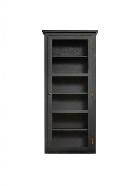 Väggmonterat Vitrinskåp N4, mörk ek från Lindebjerg Design - Jacobsen Plus