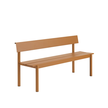 Linear Steel Trädgårdsbänk med ryggstöd 170 cm från Muuto - Svart - Jacobsen Plus