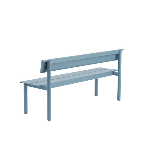 Linear Steel Trädgårdsbänk med ryggstöd 170 cm från Muuto - Svart - Jacobsen Plus