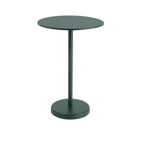 Linear Steel cafébord Ø70 cm, H105 cm från Muuto - Svart - Jacobsen Plus