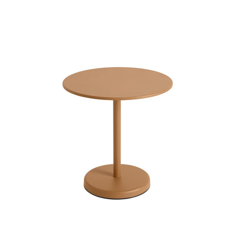 Linear Steel cafébord Ø70 cm, H73 cm från Muuto - Svart - Jacobsen Plus