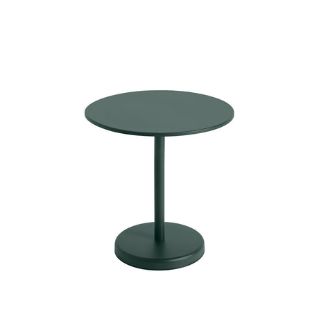 Linear Steel cafébord Ø70 cm, H73 cm från Muuto - Svart - Jacobsen Plus