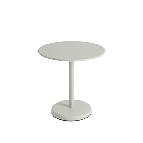 Linear Steel cafébord Ø70 cm, H73 cm från Muuto - Svart - Jacobsen Plus