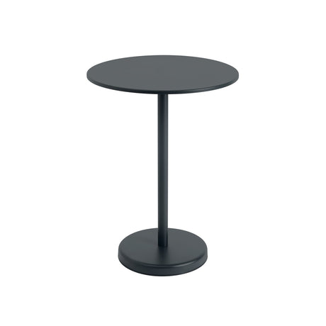 Linear Steel cafébord Ø70 cm, H95 cm från Muuto - Svart - Jacobsen Plus