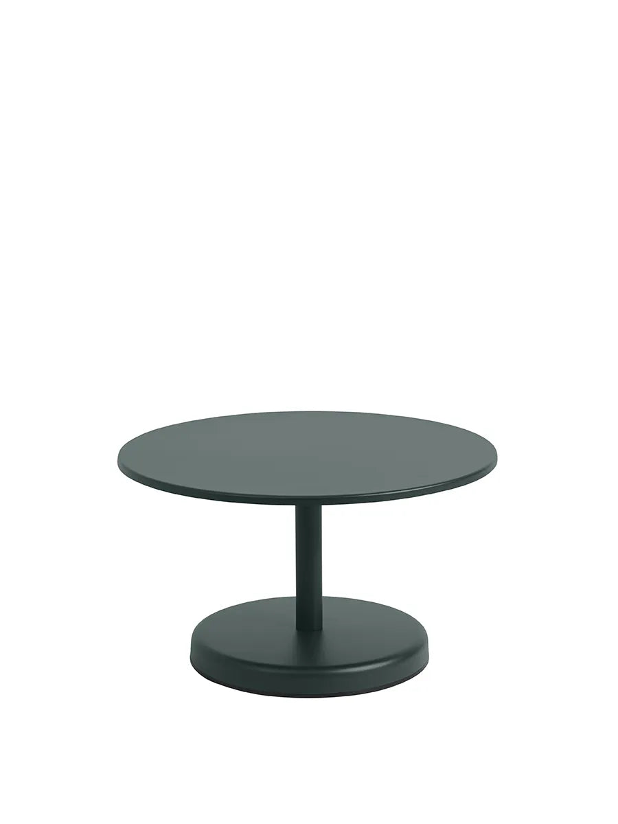 Linear Steel soffbord, Ø70 från Muuto - Dark green - Jacobsen Plus