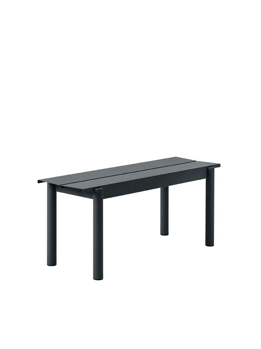 Linear Steel Bänk, 110 cm från Muuto - Anthracite black - Jacobsen Plus