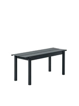 Linear Steel Bänk, 110 cm från Muuto - Anthracite black - Jacobsen Plus