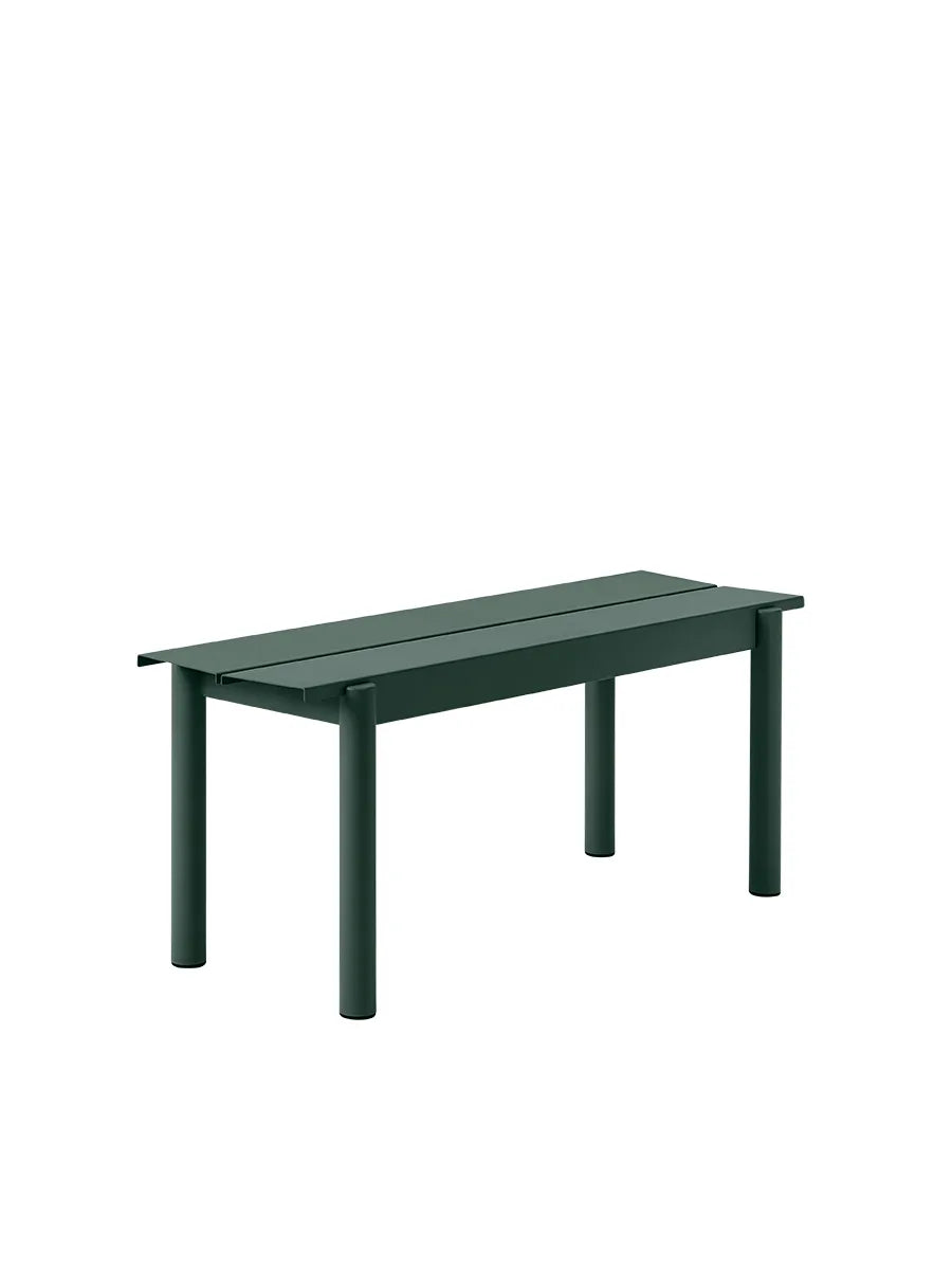 Linear Steel Bänk, 110 cm från Muuto - Dark green - Jacobsen Plus