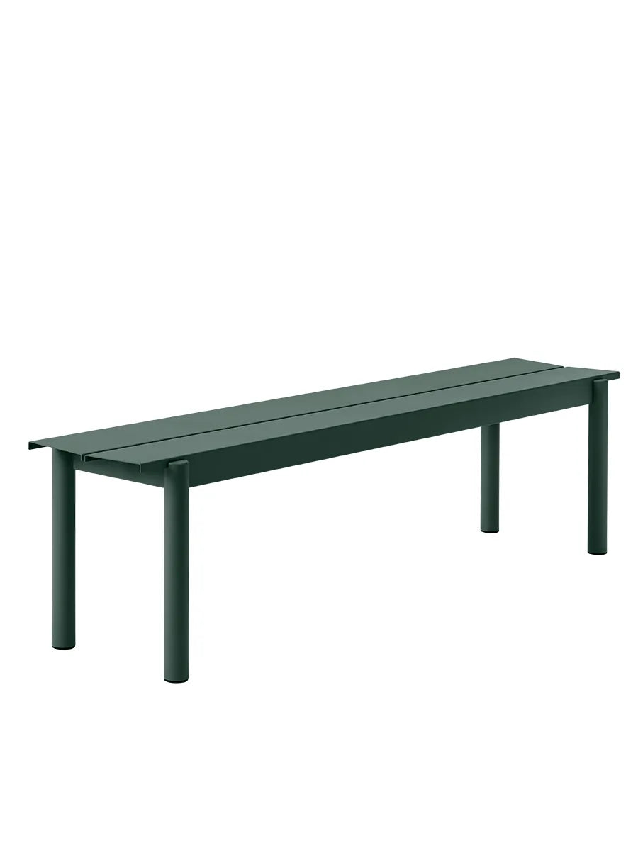 Linear Steel bänk, 170 cm från Muuto - Dark green - Jacobsen Plus