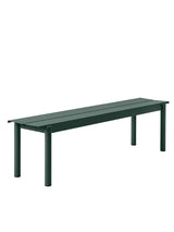 Linear Steel bänk, 170 cm från Muuto - Dark green - Jacobsen Plus