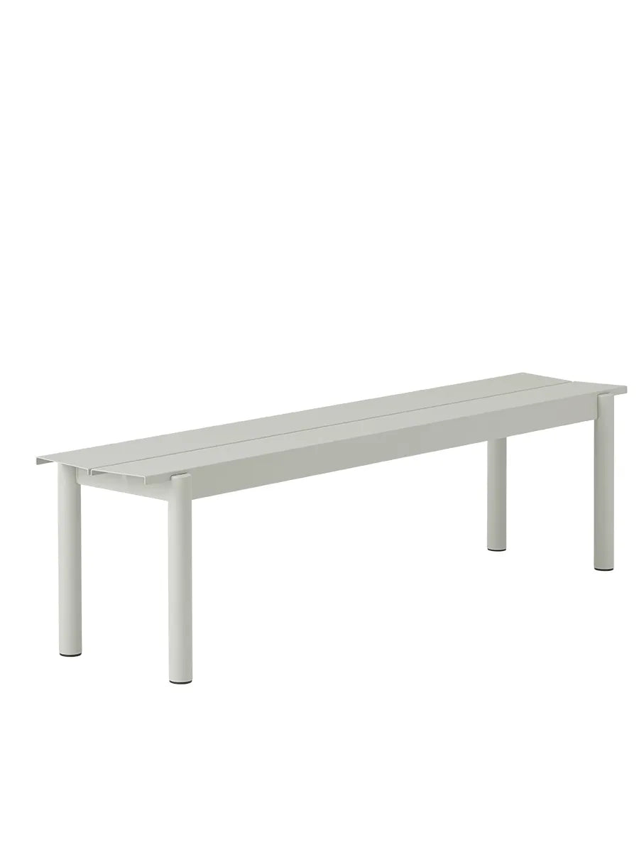Linear Steel bänk, 170 cm från Muuto - Grey - Jacobsen Plus