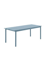 Linear Steel Bord, 220x90 cm från Muuto - Ljusblå - Jacobsen Plus