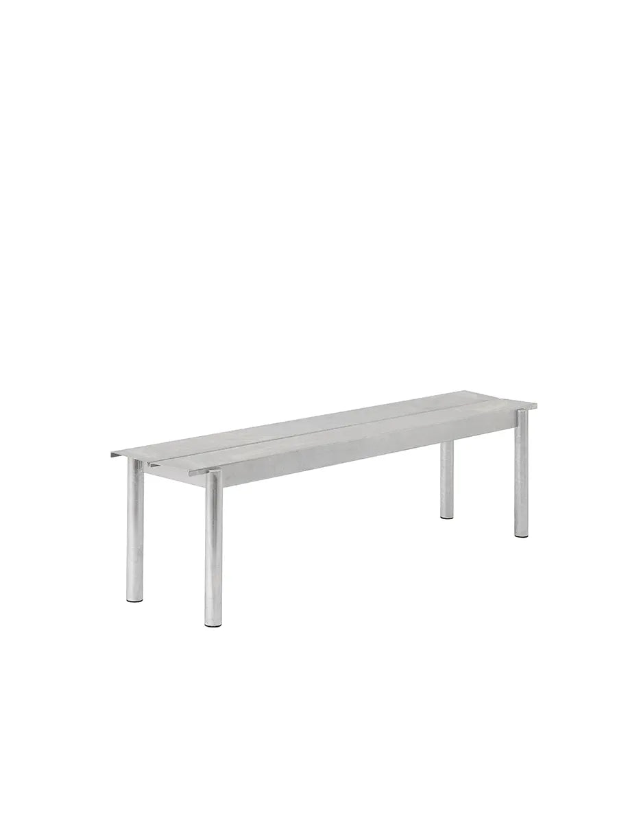 Linear Steel bänk, 170 cm från Muuto - Warm Galvanized Steel - Jacobsen Plus