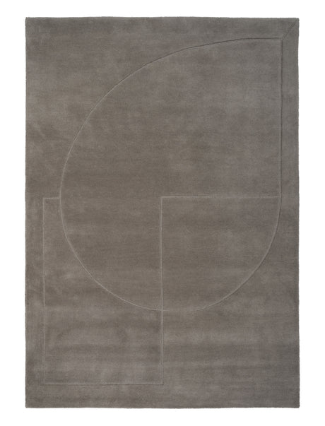 Lineal Poem Matta, Grå från Linie Design - 140 x 200 cm - Jacobsen Plus