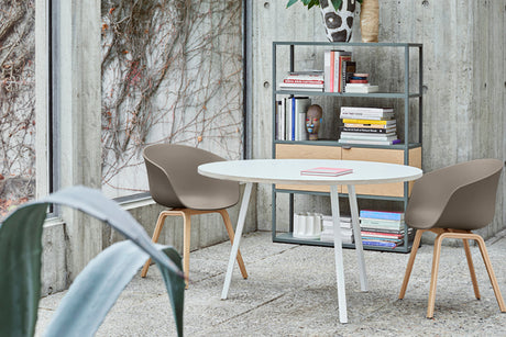 Loop Stand Round bord, Ø105 från Hay - Vit laminat - Jacobsen Plus