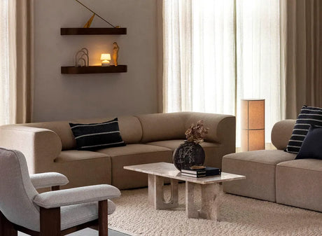 Eave Sofa 3 pers. Configuration 2 från Audo Copenhagen - Bouclé 02 - Jacobsen Plus