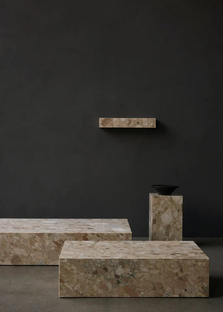 Plinth Shelf Sand Kunis Breccia marmor från Audo Copenhagen - 2 - Jacobsen Plus