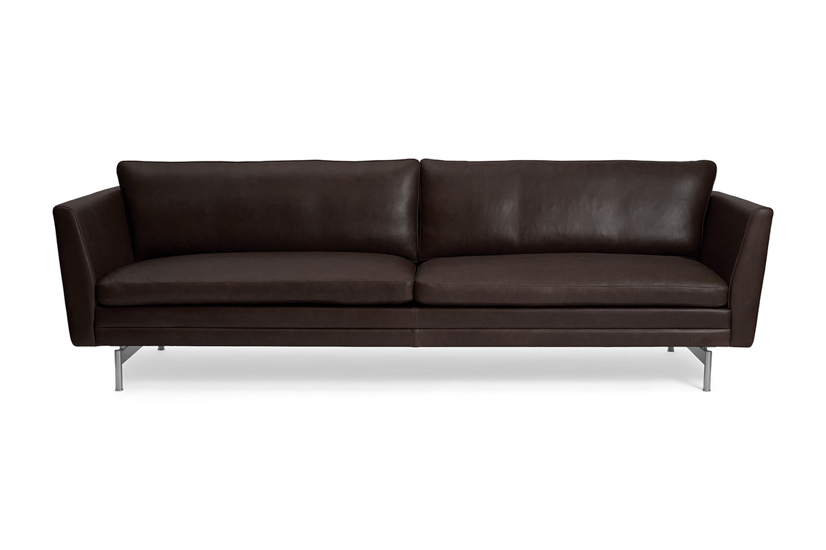 MH2301 Soffa, gefion läder från Mogens Hansen - 2 pers. sofa (158 cm) / Mørkebrun - Jacobsen Plus