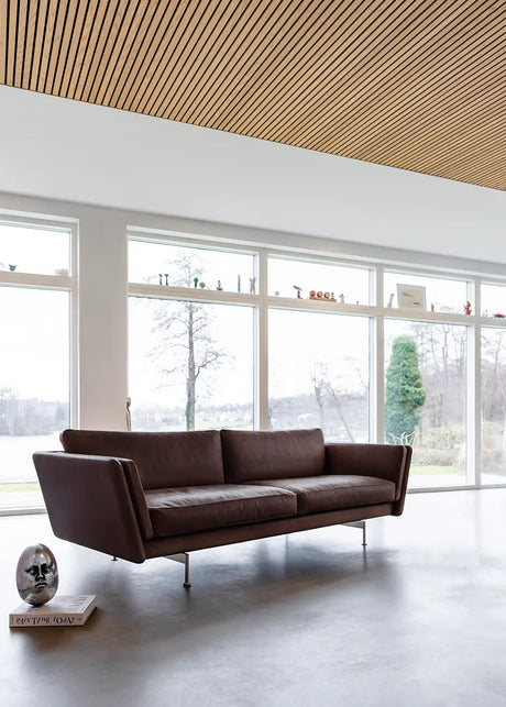 MH GRASP Soffa, gefion läder från Mogens Hansen - Mørkebrun / 223 cm - Jacobsen Plus