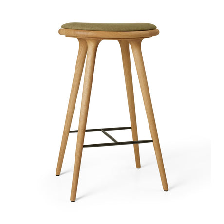Hög Stool, oljad ek, Kvadrat Clay 0017, 74 cm hög barstol från Mater - 1 - Jacobsen Plus