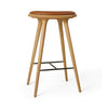 High Stool, oljad ek, Nuance Walnut läder, 74 cm, hög barstol från Mater