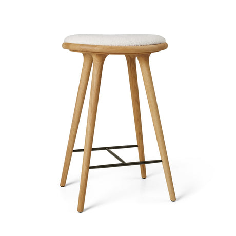 High Stool, oljad ek, Kvadrat Baru 0200, 69 cm låg barstol från Mater - 1 - Jacobsen Plus