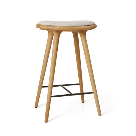 Hög Stool, oljad ek, Kvadrat Clay 0012, 69 cm låg barstol från Mater - 1 - Jacobsen Plus