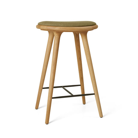 Hög Stool, oljad ek, Kvadrat Clay 0017, 69 cm låg barstol från Mater - 1 - Jacobsen Plus