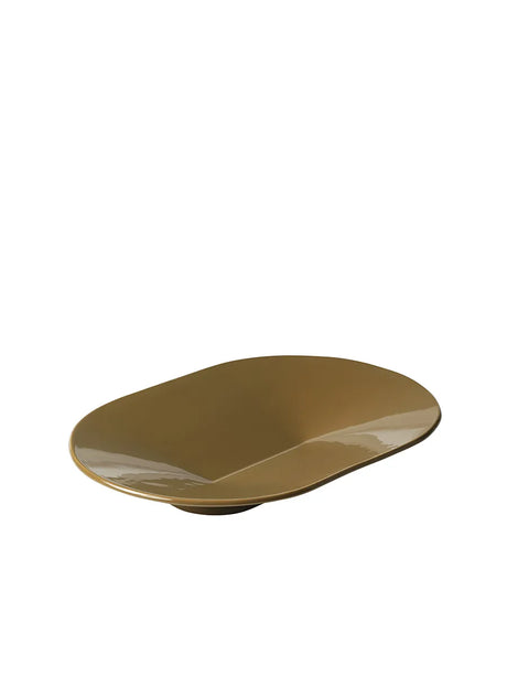 Mere Bowl 52 x 36 cm, brungrön från Muuto - Jacobsen Plus