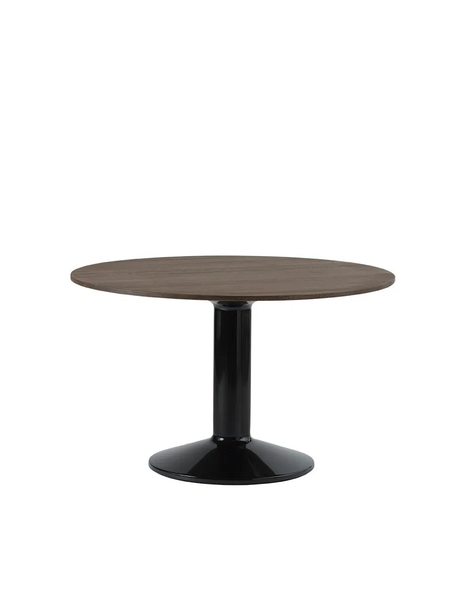 Midst Bord Ø 120 cm, mörkoljad ek från Muuto - Dark Oiled Oak - Black - Jacobsen Plus
