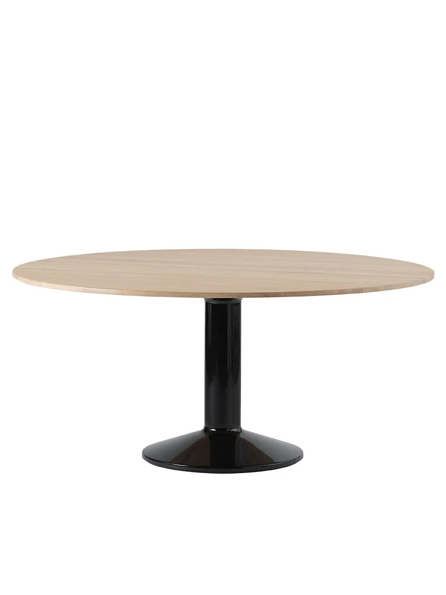 Midst Bord Ø 160 cm, oljad ek från Muuto - Oiled Oak - Black - Jacobsen Plus
