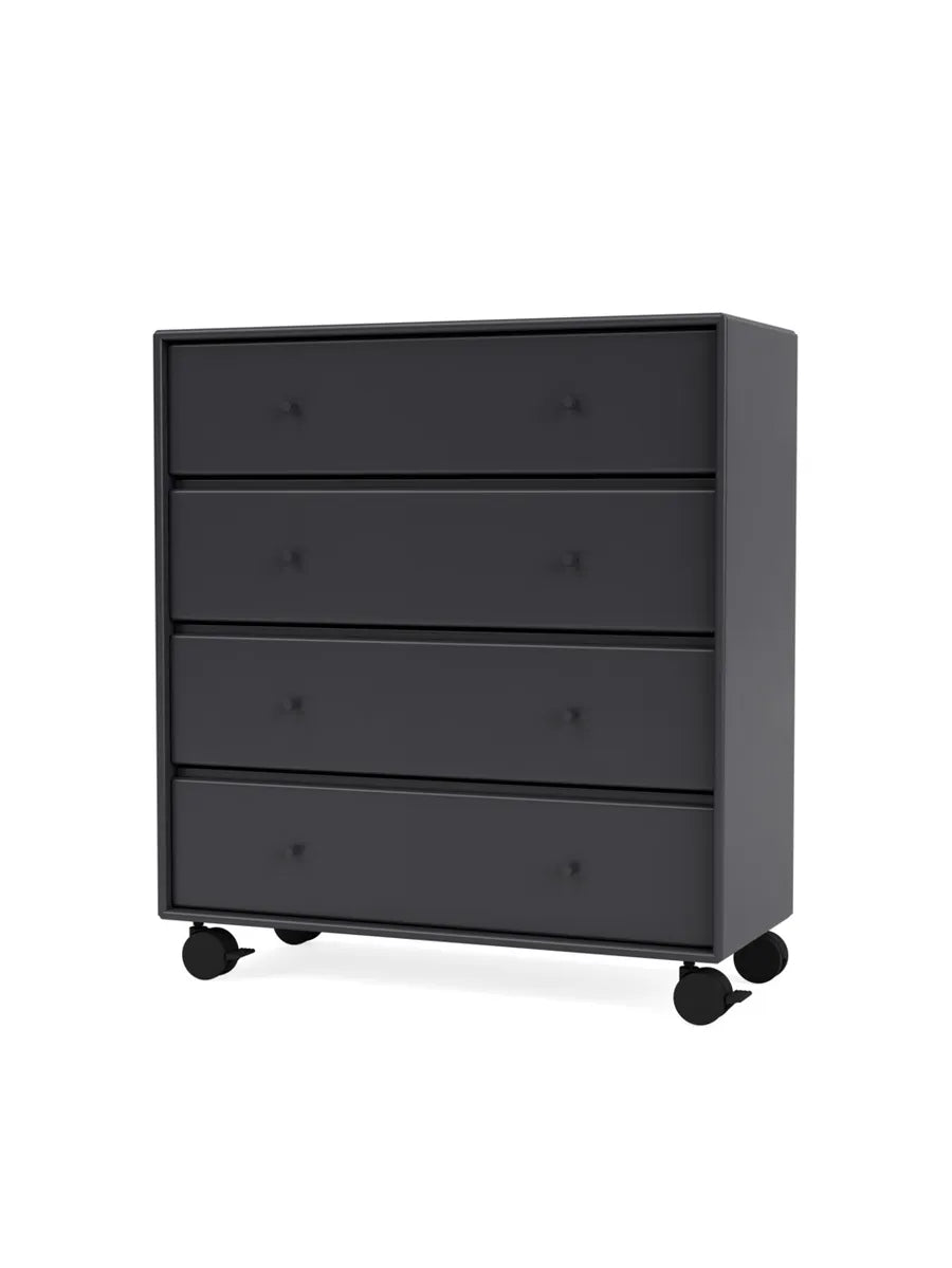 1125 Byrå inkl. hjul från Montana - Anthracite - Jacobsen Plus