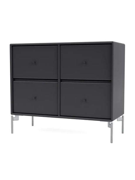 4124 Byrå inkl. ben från Montana - Anthracite / Krom - Jacobsen Plus