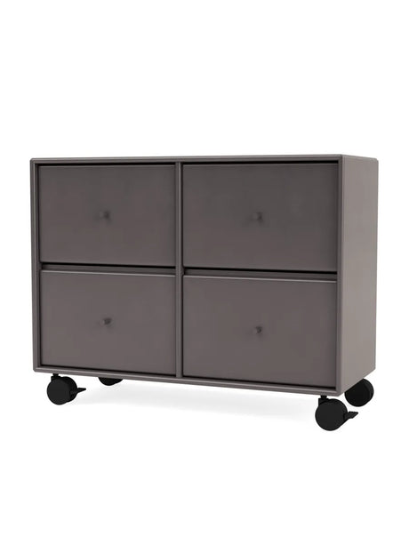 4124 Byrå inkl. hjul från Montana - Anthracite - Jacobsen Plus