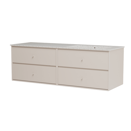 Montana Basin SU2402 – badrumsmöbel med tvättställ, 141 cm - Clay - Jacobsen Plus