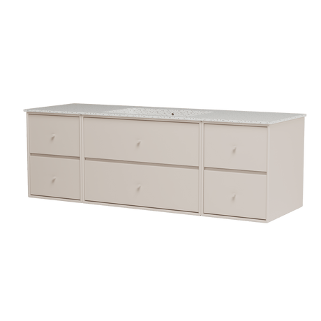 Montana Basin SU2409 – badrumsmodul med tvättställ, 142 cm - Clay - Jacobsen Plus