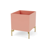 Planteringslåda B35,4 cm D38, inkl. ben från Montana - Rhubarb / Mässing - Jacobsen Plus